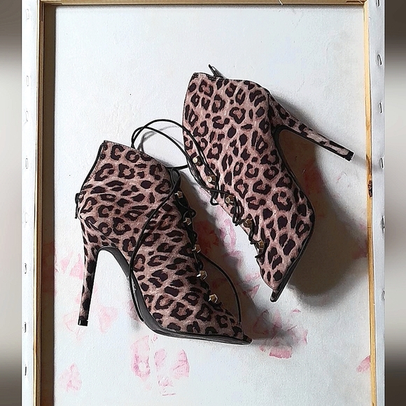 Qupid Shoes - Qupid Leopard Heels